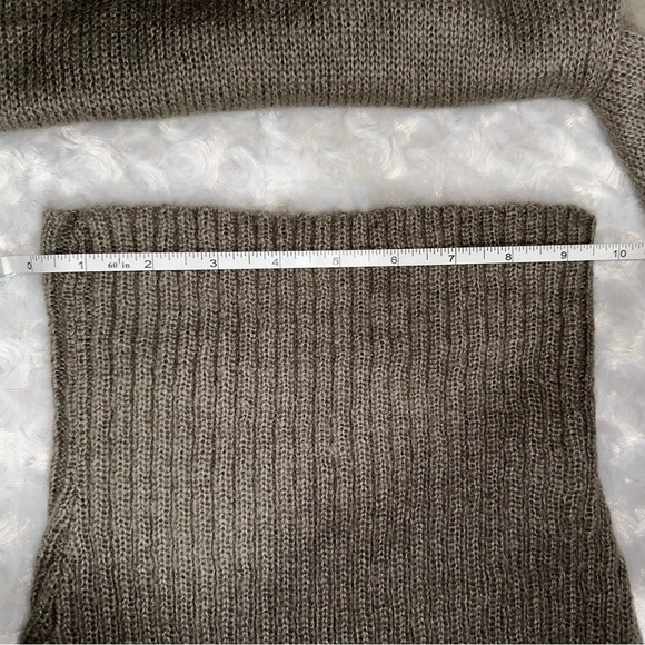 IKKS Girls Light Brown Elbow Patch V neck Knit Sweater & Skirt Set - Picture 6 of 12